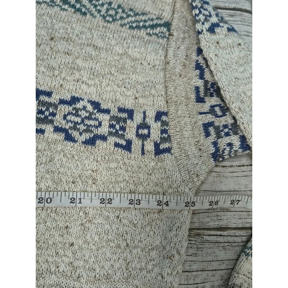 Vintage TT&Co Sport Fair Isle Cotton Sweater Size Large